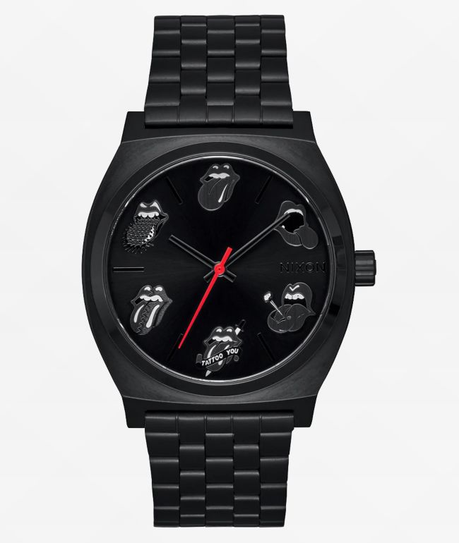 Nixon x Rolling Stones Time Teller Black Analog Watch