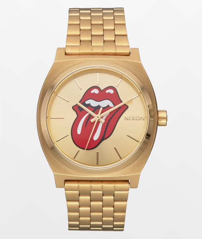 Nixon x The Rolling Stones Time Teller Gold Analog Watch