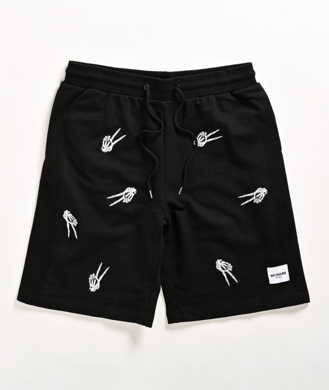 plain black sweat shorts
