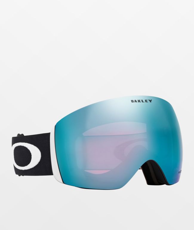 Oakley Flight Deck Black & Sapphire Iridium Snowboard Goggles