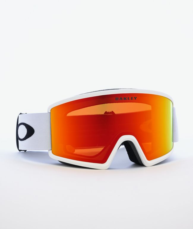 Oakley Target Line L White & Fire Iridium Snowboard Goggles