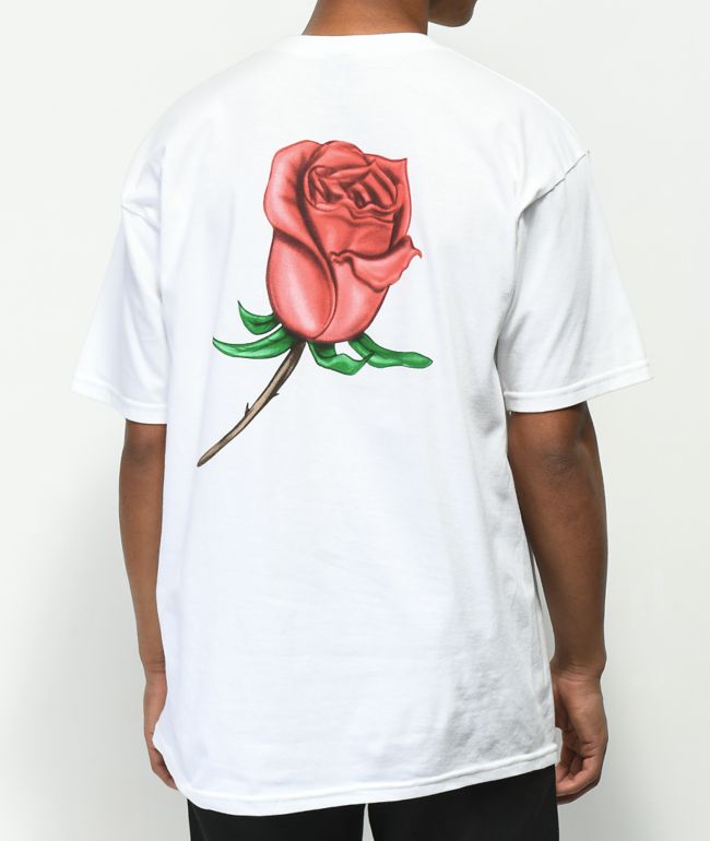 Obey Airbrushed Rose White T-Shirt