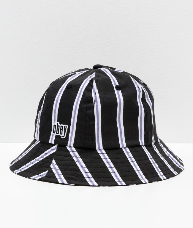 Obey Carmal Striped Black, White 