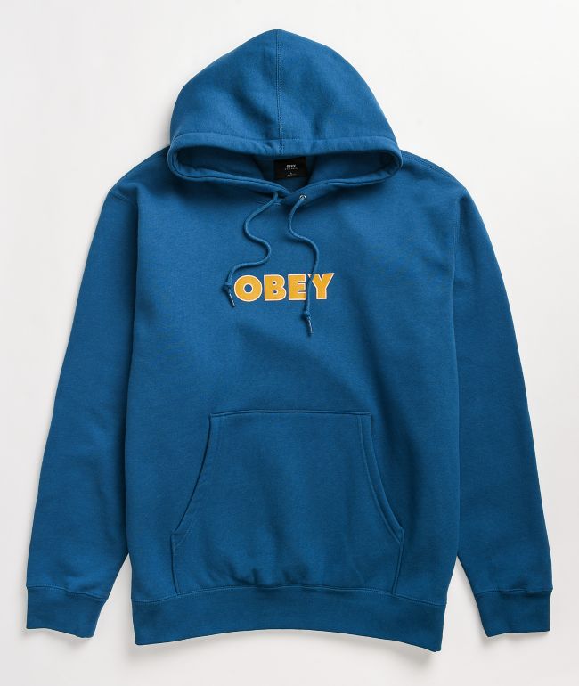 obey hoodie blue