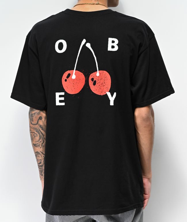 Obey Cherries 2 Black T-Shirt