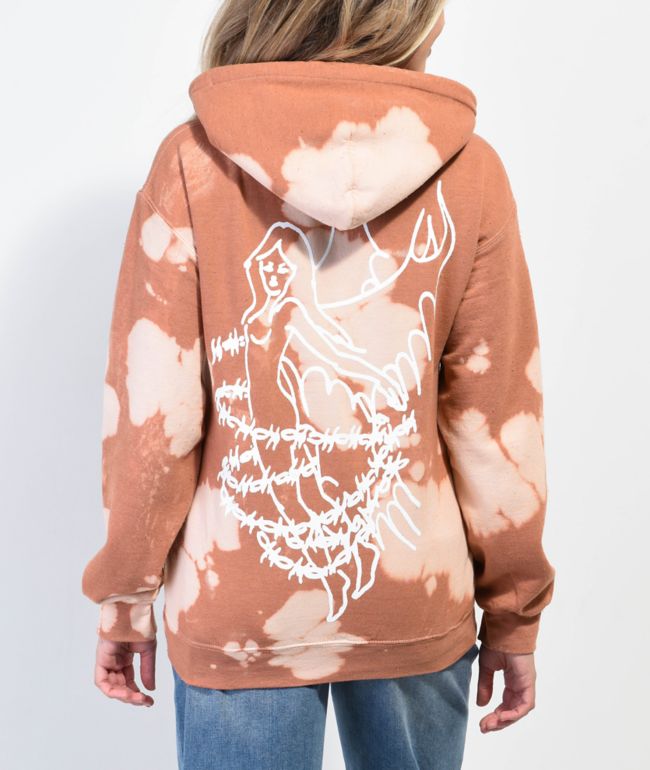 bleach dye hoodie