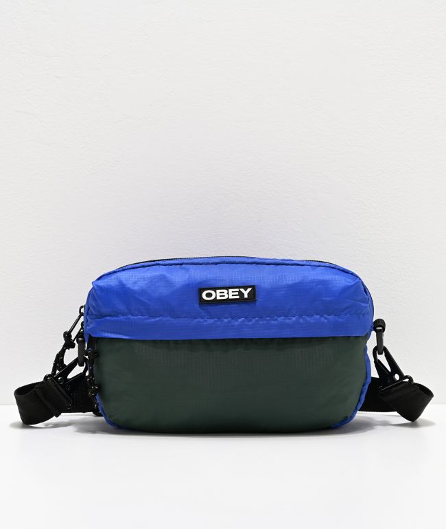 blue and black bag