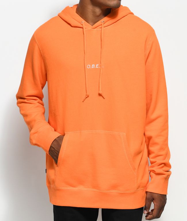 Obey orange hoodie clearance