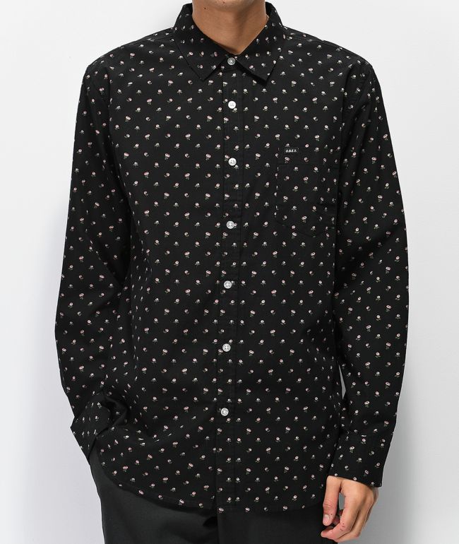 obey button up shirt