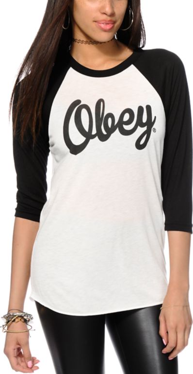 Obey baseball tee Clearance