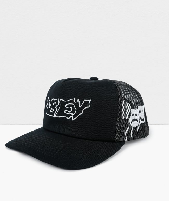 Obey Disobey Black Trucker Hat