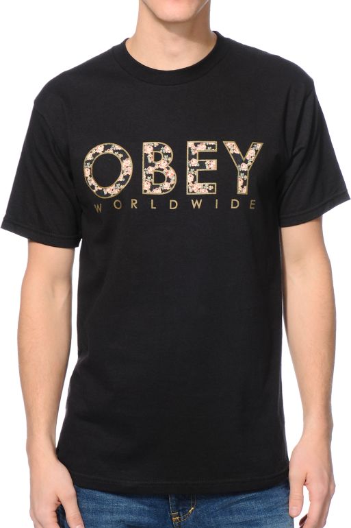 black floral t shirt