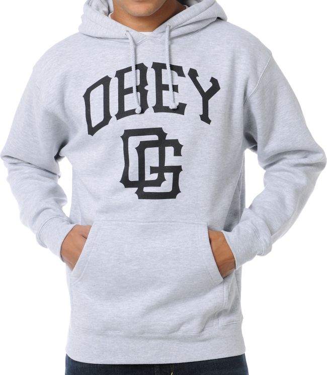 Download Obey Gigantes Heather Grey Pullover Hoodie | Zumiez