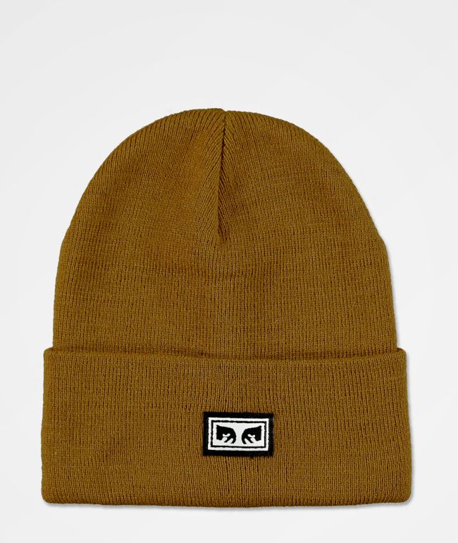 Obey Icon Eyes Bone Brown Beanie