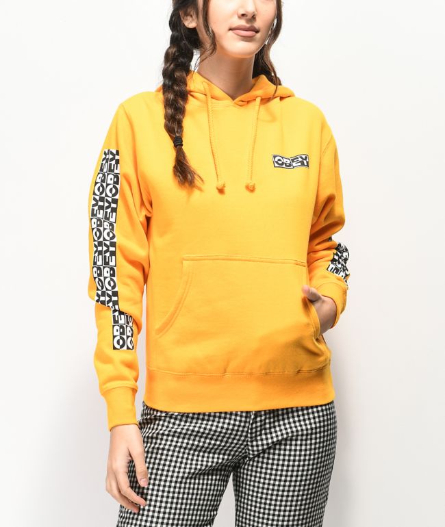 obey checkered hoodie