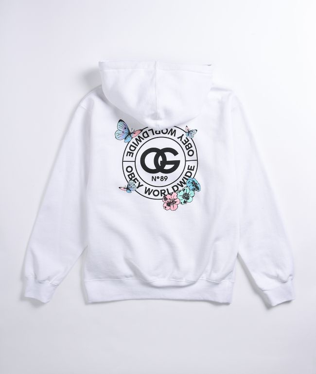 white obey hoodie