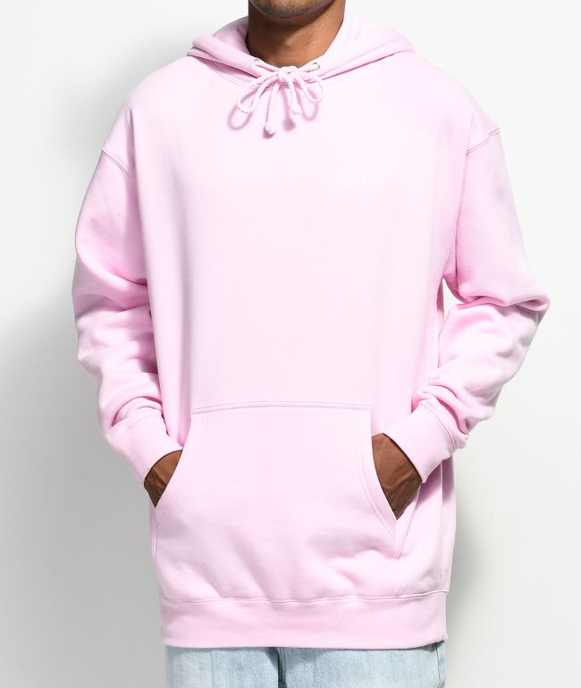 Obey hoodie pink clearance