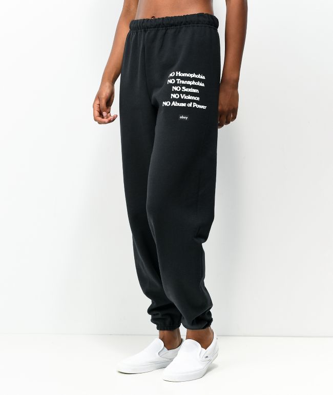 Obey Love Is The Cure Black Sweatpants
