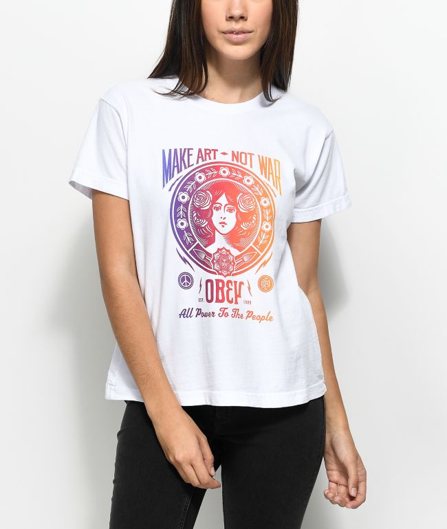 white tee shirt art