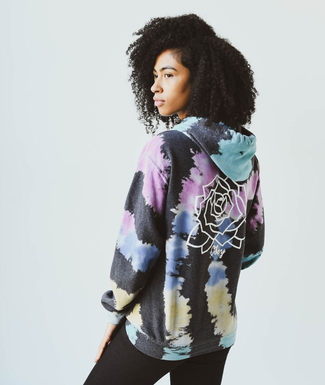Obey mira rosa dusty rose tie dye hoodie outlet