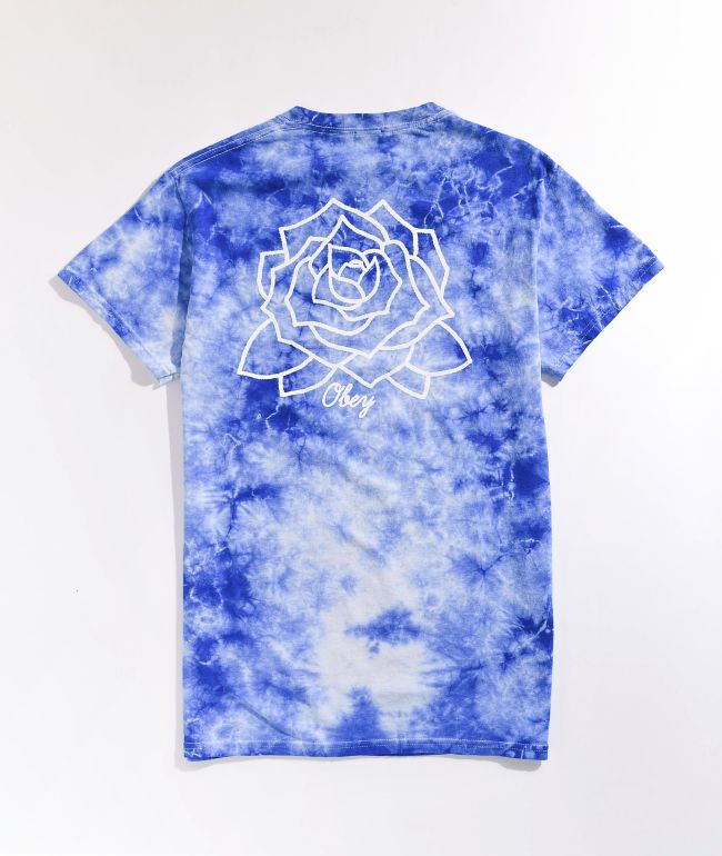 Obey Mira Rosa camiseta tie dye azul