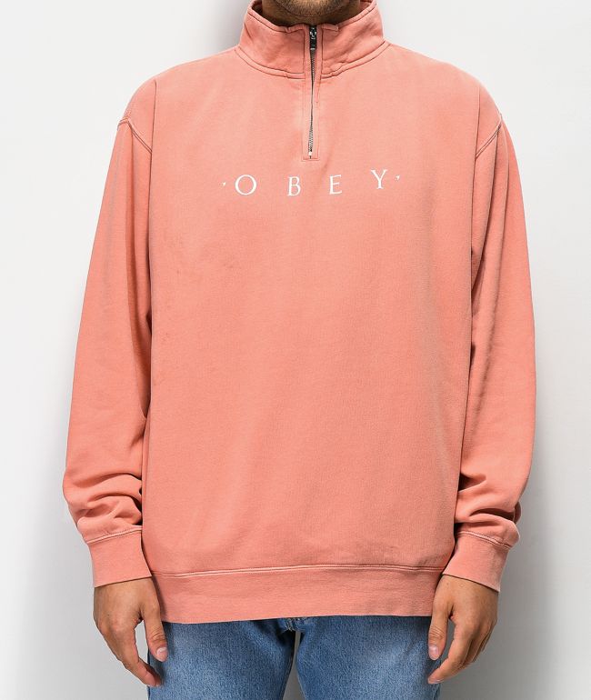 obey half zip fleece