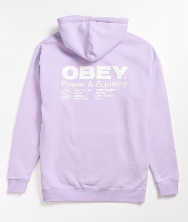 Obey hoodie purple clearance