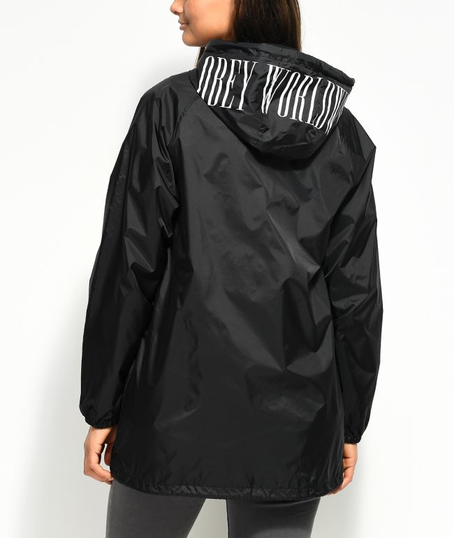 plain black coach jacket