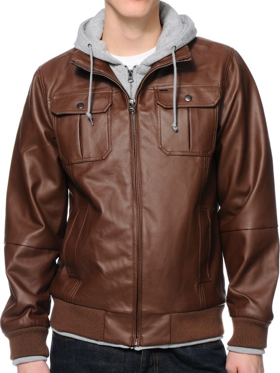 Obey jacket leather Clearance