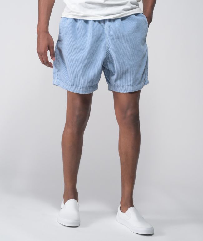 Obey Relaxed Light Blue Corduroy Shorts