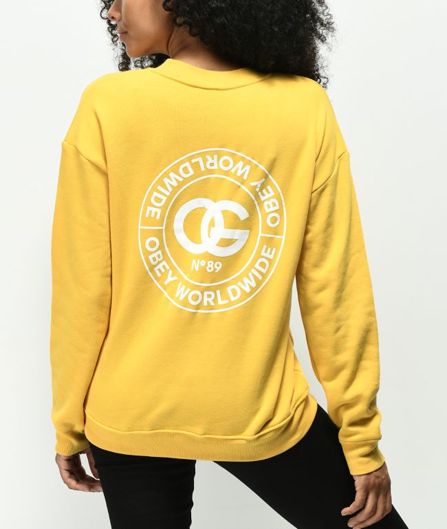 yellow obey sweater