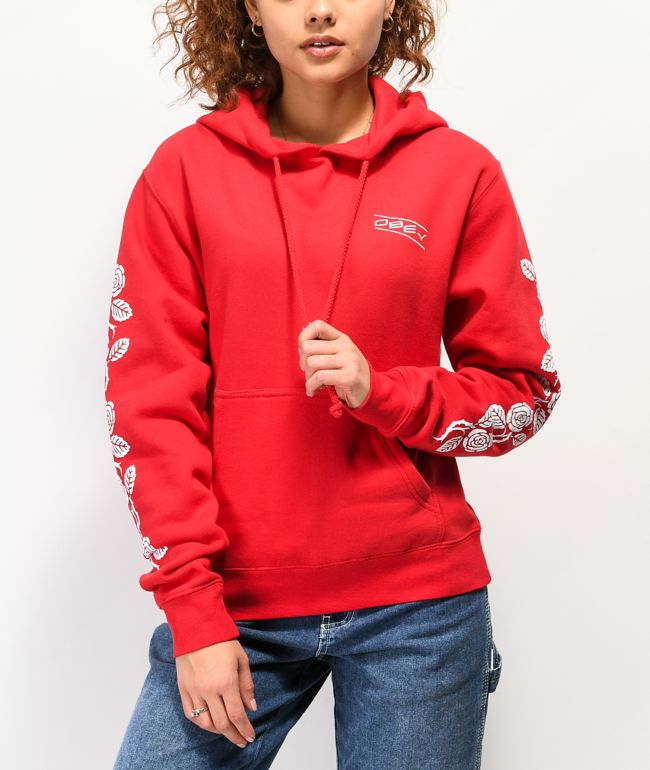Obey mira cheap mosa burgundy hoodie