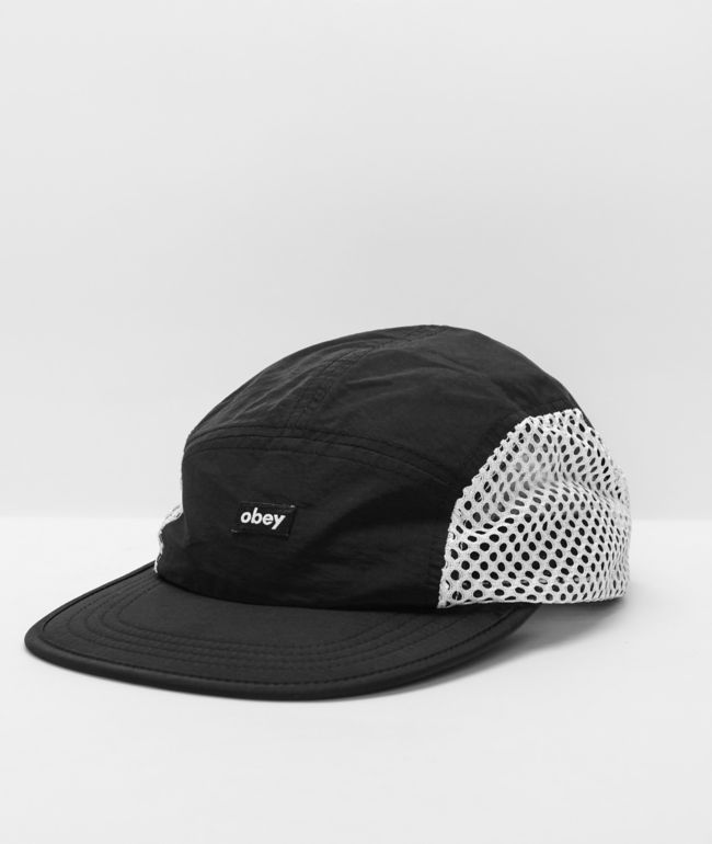 Obey Title Black 5 Panel Snapback Hat