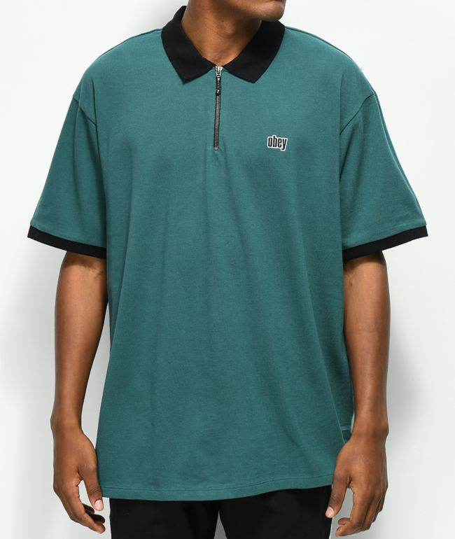 zip up polo shirt