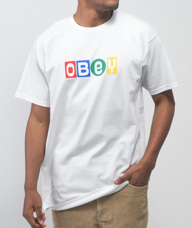 Obey Toy Blocks White T-Shirt