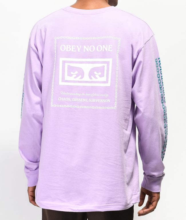 long sleeve lavender t shirt