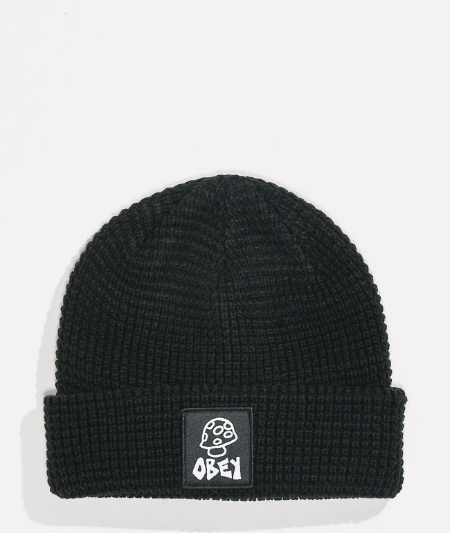 Obey Vacant Waffle Black Beanie