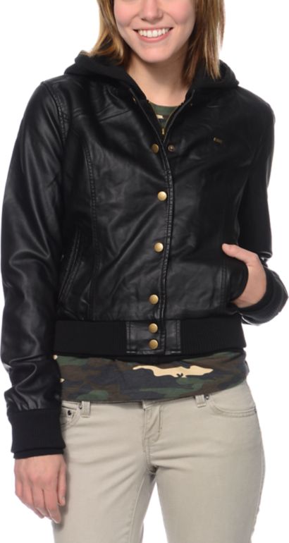 obey varsity leather jacket