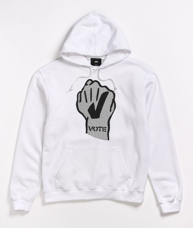 white obey hoodie