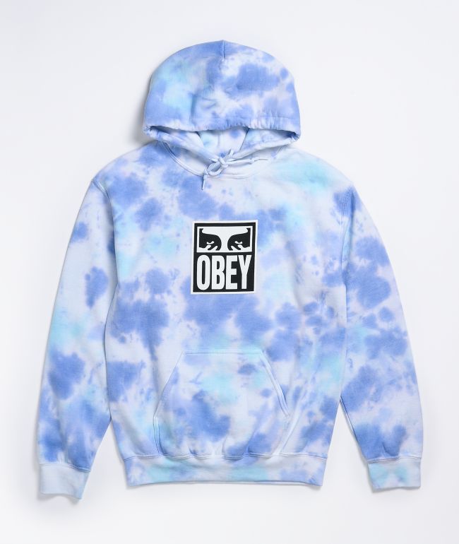 obey hoodie blue