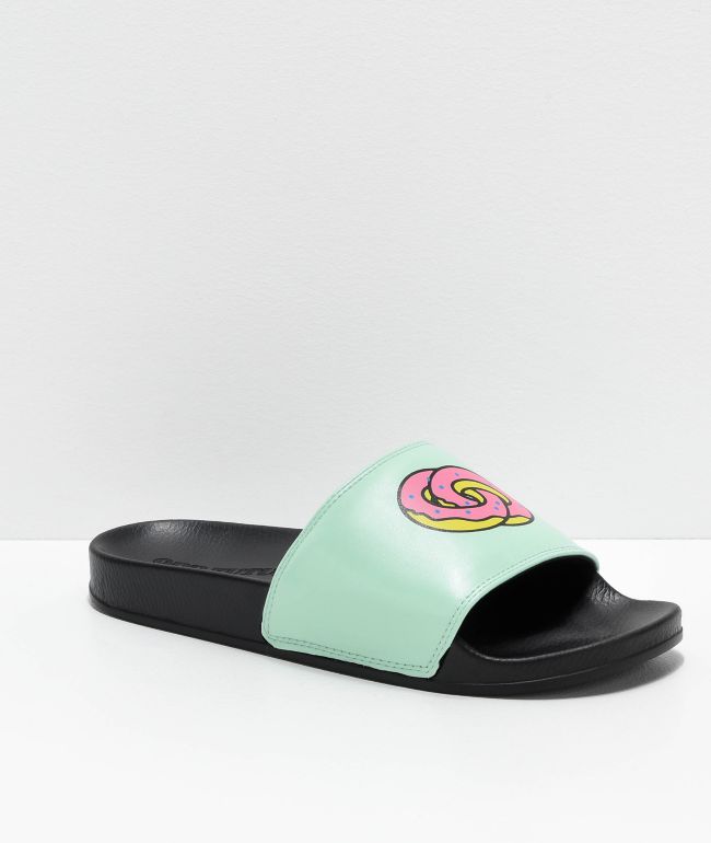 teal colored sandals