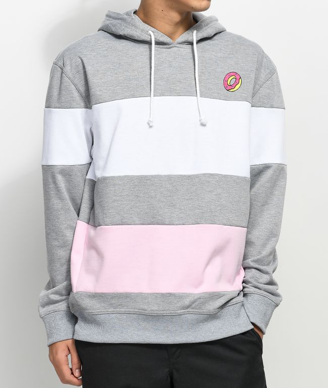 pink and grey hoodie