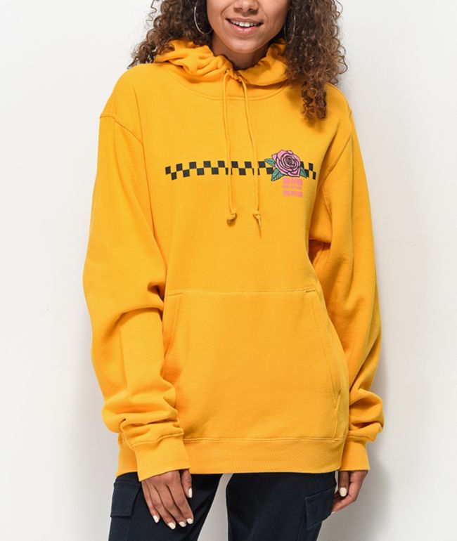 checkered rose hoodie