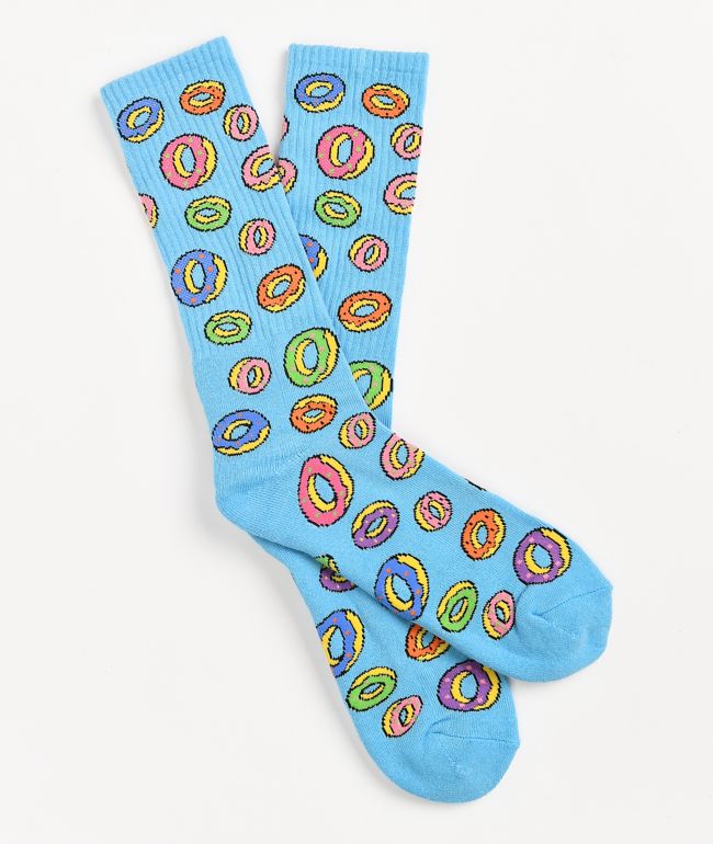 Odd Future Donut All Over Print Blue Crew Socks
