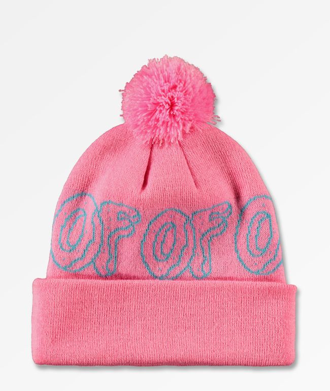 pink odd future beanie