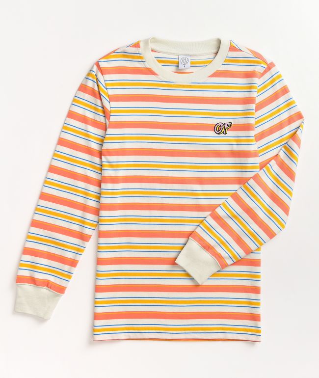 yellow and white long sleeve shirt