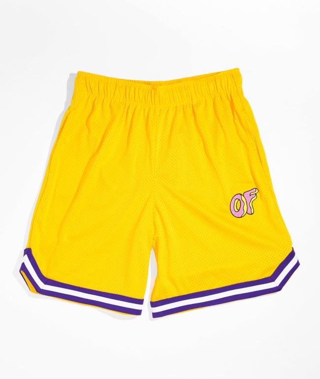 Odd Future OFWGKTA Yellow Basketball Shorts