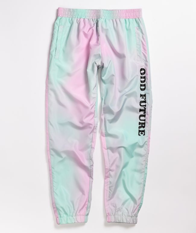 Odd Future Pink & Blue Tie Dye Crinkle Pants