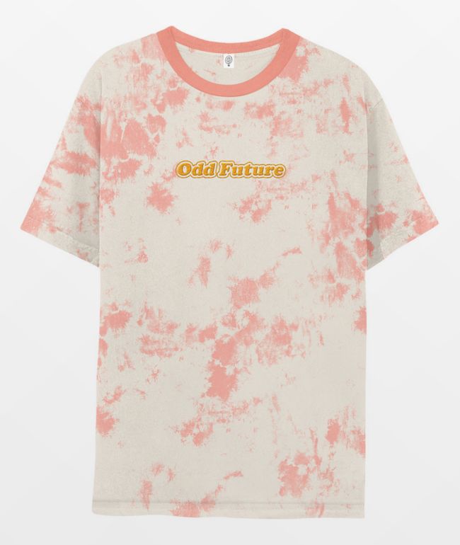 Odd Future camiseta rosa con lavado salpicado