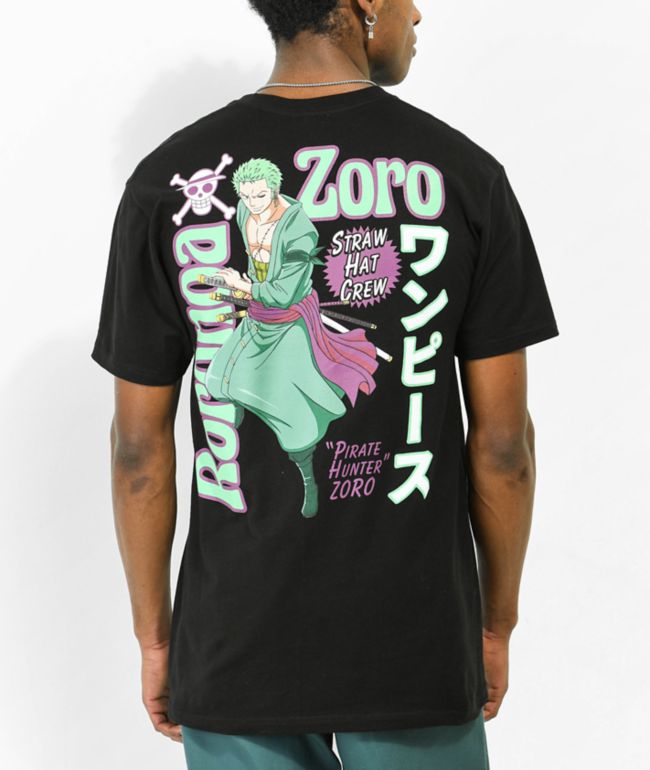 One Piece Zoro camiseta negra